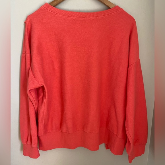 Caposhie iTALiCiSe Sweatshirt with Statement Sleeves and Raw Hem Boho - Picture 9 of 10